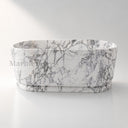 White marble bathtub in Calacatta White Marble - Image 5