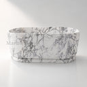 White marble bathtub in Calacatta White Marble - Image 5