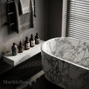 White marble bathtub in Calacatta White Marble - Image 7