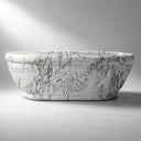 Calacatta Bathtub in Calacatta White Marble - Image 4