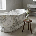 Natural stone bathtub in Calacatta White Marble - Image 1
