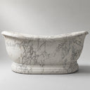 Natural stone bathtub in Calacatta White Marble - Image 5