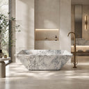 Stone bathtub in Calacatta White Marble - Image 7