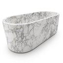 Freestanding marble tub in Calacatta White Marble - Image 3