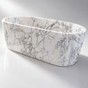 Freestanding marble tub in Calacatta White Marble - Image 5