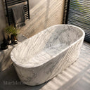 Freestanding marble tub in Calacatta White Marble - Image 7