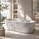 Freestanding marble tub in Calacatta White Marble - Image 1