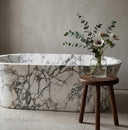 Stone freestanding tub in Calacatta White Marble - Image 3
