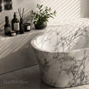 Stone freestanding tub in Calacatta White Marble - Image 5