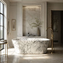 Stone freestanding tub in Calacatta White Marble - Image 1