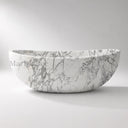 Natural stone bath in Calacatta White Marble - Image 6