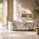 Marble bathtub in Calacatta White Marble - Image 2