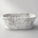 Marble tub in Calacatta White Marble - Image 4