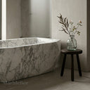 White marble bathtub in Calacatta White Marble - Image 6