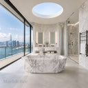White marble bathtub in Calacatta White Marble - Image 5