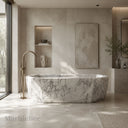 White marble bathtub in Calacatta White Marble - Image 1