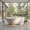 Calacatta Bathtub in Calacatta White Marble - Image 1
