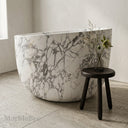 Natural stone bathtub in Calacatta White Marble - Image 5