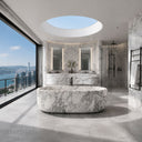Stone bathtub in Calacatta White Marble - Image 1