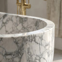 Stone bathtub in Calacatta White Marble - Image 6