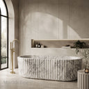 Freestanding marble tub in Calacatta White Marble - Image 1