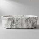 Freestanding marble tub in Calacatta White Marble - Image 5