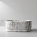 Marble bathtub in Calacatta White Marble - Image 5