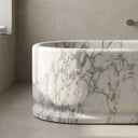 Marble bathtub in Calacatta White Marble - Image 4
