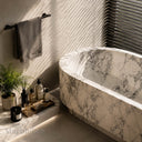 White marble bathtub in Calacatta White Marble - Image 3