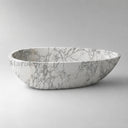 Natural stone bathtub in Calacatta White Marble - Image 7