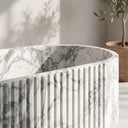 Stone bathtub in Calacatta White Marble - Image 5
