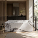 Freestanding marble tub in Milas Lilac - Image 5