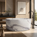 Stone freestanding tub in Milas Lilac - Image 1