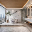 Stone freestanding tub in Milas Lilac - Image 7
