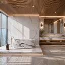 Natural stone bath in Milas Lilac - Image 7