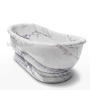 White marble bathtub in Milas Lilac - Image 4