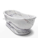 White marble bathtub in Milas Lilac - Image 4