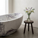Freestanding marble tub in Milas Lilac - Image 4