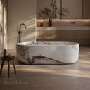 Stone freestanding tub in Milas Lilac - Image 1