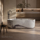 Stone freestanding tub in Milas Lilac - Image 1