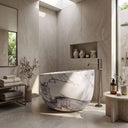White marble bathtub in Milas Lilac - Image 1