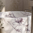 White marble bathtub in Milas Lilac - Image 5