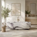 Calacatta Bathtub in Milas Lilac - Image 1