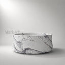 Freestanding marble tub in Milas Lilac - Image 4