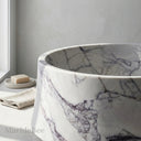 Freestanding marble tub in Milas Lilac - Image 5