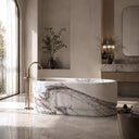 Stone freestanding tub in Milas Lilac - Image 1
