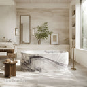 Stone freestanding tub in Milas Lilac - Image 5