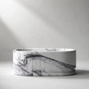 Stone freestanding tub in Milas Lilac - Image 6