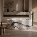 Natural stone bath in Milas Lilac - Image 5