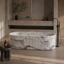 Calacatta Bathtub in Milas Lilac - Image 1